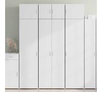 Walplus Highboard White 70X42.5X185 Cm Engineered Wood