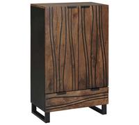 Walplus Highboard With Drawer Brown 60 X 33 X 100 Cm Solid Mango Wood