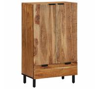 Walplus Highboard With Shelf Brown 60 X 33 X 100 Cm Solid Acacia Wood