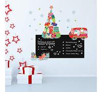 WALPLUS Holiday Wall Stickers - Mixed Christmas Designs - Easy Peel & Stick Removable Decals - Festive Decorations for Walls, Windows, Home or Office