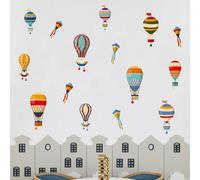 WALPLUS Hot Air Balloon Wall Stickers for Kids Rooms - Nursery Decor, Peel & Stick, Removable Wall Decals