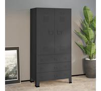 Walplus Industrial Wardrobe Anthracite 90X50X180 Cm Metal