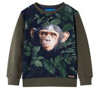 Walplus Khaki Kids Sweatshirt Size 104 Age 3 To 4 Years With Ape Print