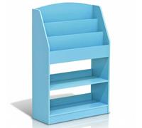 WALPLUS KidKanac Magazine/Bookshelf with Toy Storage, Light Blue | Stylish Wall Art for Modern Homes