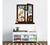 WALPLUS Kids Wall Stickers Nursery Decor - Animal Art Decals for Baby, Boy & Girl Rooms - Removable & Repositionable