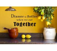 Walplus Kitchen Quote Dinner Is Better When We Eat Together, Wall Stickers, Home Decor Stock Clearance