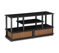 Walplus Large Tv Stand Cabinet For Up To 50-Inch Tv Unit With Storage Bin
