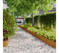 Walplus Lawn Edgings 10 Pcs 20X103 Cm Flexible Corten Steel