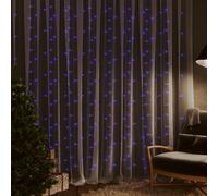 Walplus Led Curtain Fairy Lights 3X3M 300 Led Blue 8 Function
