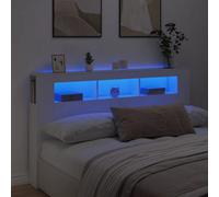 Walplus Led Headboard White 180X18.5X103.5 Cm Engineered Wood