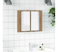 Walplus Led Mirror Cabinet Artisan Oak 60X12X45 Cm Engineered Wood