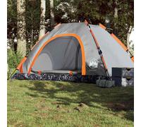 Walplus Lightweight And Portable Camping Tent 5-Person Grey And Orange Quick Release