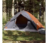 Walplus Lightweight And Portable Camping Tent Dome 2-Person Grey And Orange Waterproof