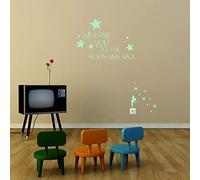 WALPLUS Little Fairy Glowing Letters Stars Wall Sticker, Vinyl, Multi-Colour, 50 x 50 x 5 cm
