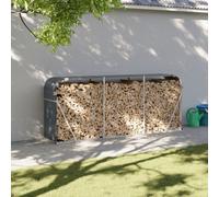 Walplus Log Holder Anthracite 234X45X100 Cm Galvanised Steel