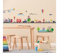 WALPLUS Kids Wall Stickers for Nursery & Bedroom Decor: Peel & Stick Animal Decals for Playroom, Colorful Art for Girls & Boys