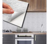 Walplus Lux Touch Light Marble Mosaic Wall Metallic Tile Sticker Set Multipack 96Pcs