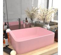 Walplus Luxury Wash Basin Matt Pink 41X30X12 Cm Ceramic
