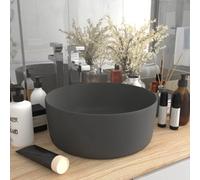 Walplus Luxury Wash Basin Round Matt Dark Grey 40X15 Cm Ceramic