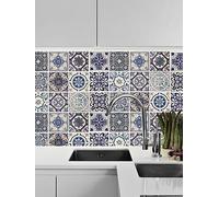 Walplus Malaga Spanish Blue Wall Tile Sticker Set Blue