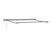 Walplus Manual Awning Frame With Leds Anthracite 5 X 3.5 M Aluminium