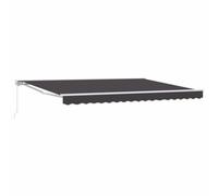 Walplus Manual Retractable Awning Anthracite 4.5 X 3 M