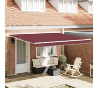 Walplus Manual Retractable Awning Burgundy 400X300 Cm