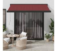 Walplus Manual Retractable Awning Sun Shade Canopy For Patio Garden Balcony, Restaurant Burgundy 350X250 Cm