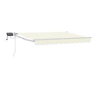 Walplus Manual Retractable Awning With Leds Cream And White 3 X 2.5 M