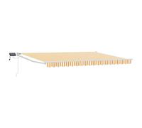 Walplus Manual Retractable Awning With Leds Yellow And White 4 X 3 M