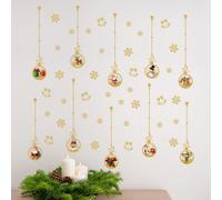 Walplus Matt Gold Christmas Ornaments Wall Stickers Wall Stickers Wall Art, Diy Art, Home Decorations, Decals