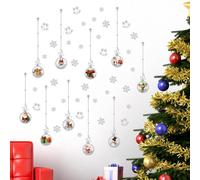 Walplus Matt Silver Christmas Ornaments Wall Stickers