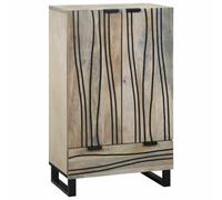 Walplus Media Storage Cabinets & Racks White And Black 60 X 33 X 100 Cm