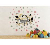 Walplus Merry Christmas And Colorful Snowflakes, Xmas Art, Diy Art, Home Decor Gift