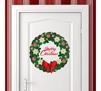 WALPLUS Merry Christmas Garland Wall Stickers 28x28.7cm Wall Stickers Nursery Removable Self-Adhesive Mural Art Decals Vinyl Home DIY Living Bedroom Kids Room Gift Stick on Wall