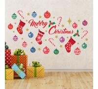 Walplus Merry Christmas Wall Stickers Wall Art, Diy Art, Home Decorations, Decals - Pack Of 4