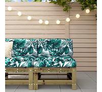 Walplus Middle Sofa With Cushions Impregnated Wood Pine