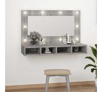 Walplus Mirror Cabinet With Led Grey Sonoma 90X31.5X62 Cm