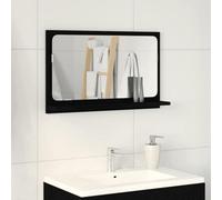 Walplus Mirror Shelf Black Oak 60 X 10.5 X 37 Cm Engineered Wood