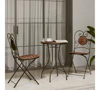 Walplus Mosaic Bistro Set Terracotta Iron And Ceramic