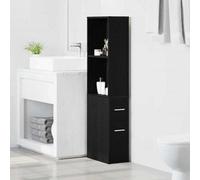 Walplus Narrow Bathroom Cupboard Black Oak 22 X 41 X 135 Cm