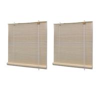 Walplus Natural Bamboo Roller Blinds 2 Pcs 120X160 Cm