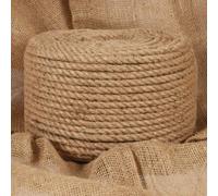 Walplus Natural Jute Rope 14 mm X 100 M - Versatile & Durable Garden Decking Rope