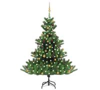 Walplus Nordmann Fir Artificial Christmas Tree Led&ball Set Green 210Cm