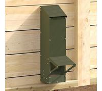 Walplus Olive Green Chicken Feeder 13 X 12 X 51 Cm Cold-Rolled Steel With Canopy