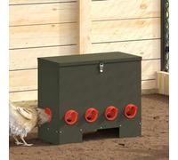 Walplus Olive Green Chicken Feeder 2 Pcs 60.5 X 29 X 51 Cm
