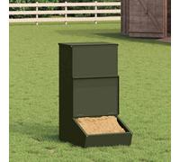 Walplus Olive Green Pig Feeder 55X38X76Cm Cold-Rolled Steel, 20Kg Capacity