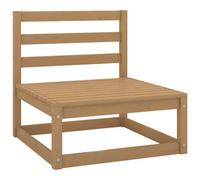 Walplus Outdoor Garden Middle Sofa For Patio Balcony Poolside Furniture Honey Brown Solid Wood Pine - Cushion Not Included