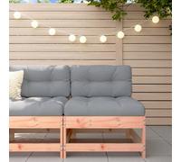 Walplus Outdoor Garden Middle Sofa For Patio Balcony Poolside Furniture Solid Wood Douglas - Cushion Not Included