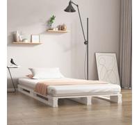 Walplus Pallet Bed Without Mattress White 100X200 Cm Solid Wood